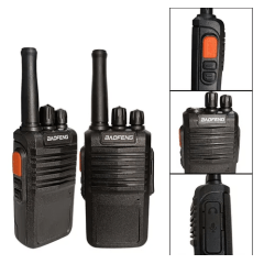 Walkie-talkie Baofeng Bf M-77, Baofeng M77 Com 2 Rádios E Frequência Uhf - Preto