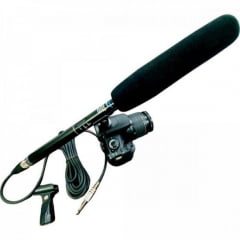 Microfone Condensador Direcional Shotgun HTL81 Preto LESON