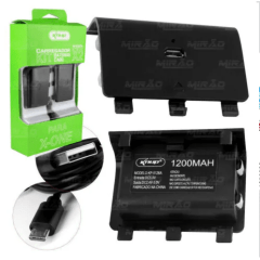 2 Unidades de Bateria e Cabo Carregador para Controle XBOX ONE Knup - KP-5126A