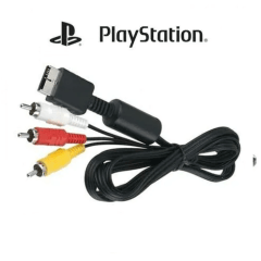 Cabo AV Áudio e Vídeo RCA para PS1 PS2 e PS3