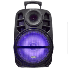 Caixa de Som Amplificadora K-Mex Falante 12" Led Bluetooth c/ Microfone - SA4121