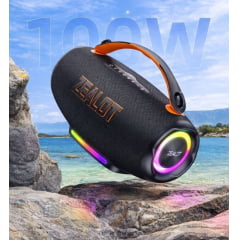 Caixa de Som Bluetooth 100W Zealot S167 24000mAh Portátil Preta Caixa de Som Bluetooth 100W Zealot S167 24000mAh Portátil Preta