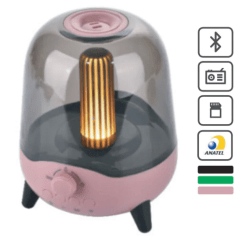 Caixa de Som Bluetooth 10W com luz de respiração 11x11x14.8 cm Knup - D-Y02