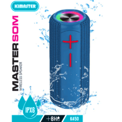 Caixa De Som Bluetooth 10W Resistente à Água IPX6 Azul KIMASTER - K450XAZ