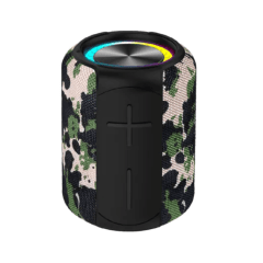 Caixa de Som Bluetooth 10W TWS Resistente à Água IPX6 Camuflada KIMASTER - K400XVD