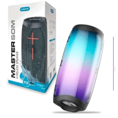 Caixa De Som Bluetooth 15W TWS Resistente á Água IPX6 Preta KIMASTER - K460P