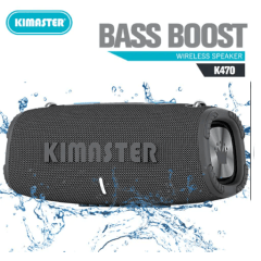 Caixa de Som Bluetooth 20W Bass Boost Cinza com Usb/P2/FM Resistente á Água IPX6 KIMASTER - K470CZ