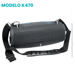 Caixa de Som Bluetooth 20W Bass Boost Cinza com Usb/P2/FM Resistente á Água IPX6 KIMASTER - K470CZ