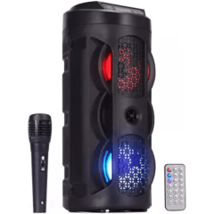 Caixa de Som Bluetooth 20W com Microfone Alça de Transporte GRASEP - D-S31
