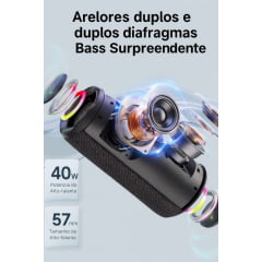 Caixa de Som Bluetooth 5.2 Zealot S49 Pro 20W IPX6