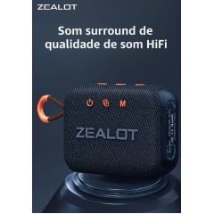 Caixa de Som Bluetooth 5.2 Zealot S75 10W IPX6