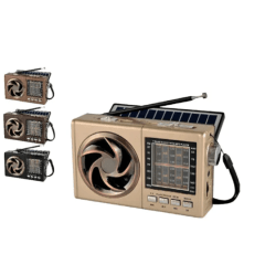 Caixa de Som Bluetooth com Carregamento Solar Rádio FM/AM e Lanterna GRASEP D-FS1609
