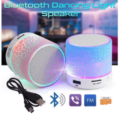 Caixa de Som Bluetooth Com LED RGB Crackelado Exbom - CS-A12BT