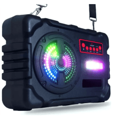 Caixa de Som Bluetooth Portátil 10W LED com Alça Grasep - D-4135