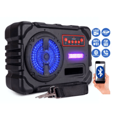 Caixa de Som Bluetooth Portátil 10W LED com Alça Grasep - D-4135