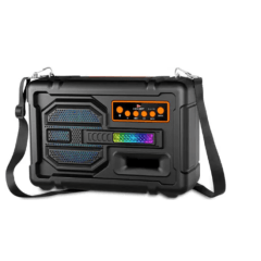 Caixa de Som Bluetooth Portátil 10W Led com Alça Grasep - D-4136