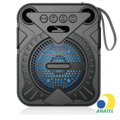Caixa de Som Bluetooth Portátil 10W Rádio USB GRASEP - D-S3146