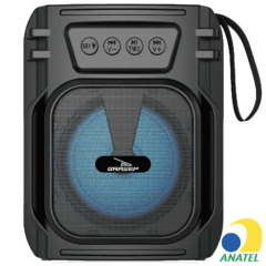 Caixa de Som Bluetooth Portátil 10W Rádio USB GRASEP - D-S3147