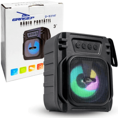 Mini Caixa de Som Bluetooth Portátil com Rádio FM/Usb Inova - RAD-8623