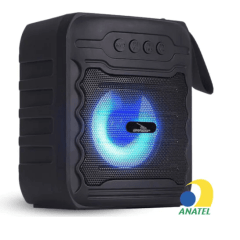 Caixa de Som Bluetooth Portátil 10W Rádio USB GRASEP - D-S3148