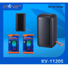 Caixa de Som Bluetooth Portátil com Led INOVA - KV-11205