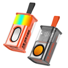 Caixa de Som Bluetooth Portátil Transparente com Led KAPBOM - KA-8880
