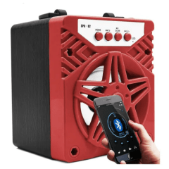 Caixa De Som Bluetooth Portatil Usb Radio FM Grasep - SPK-02