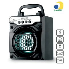 Caixa de Som Bluetooth Portátil USB/SD GRASEP - D-BH1050