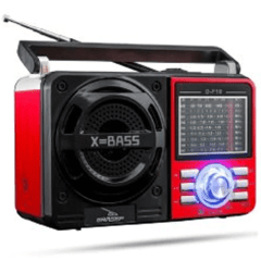 Caixa de Som Bluetooth Rádio Retro 10W FM/AM Usb GRASEP - D-F10BT