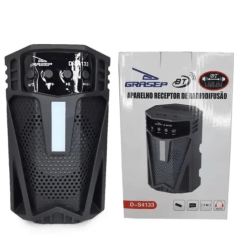 Caixa de Som Bluetooth Usb Portátil 19x12x12cm Grasep - D-S4132