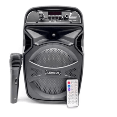 Caixa de Som Bluetooth Usb Portátil Com Microfone Lehmox - LES-1061