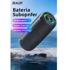 Caixa de Som Bluetooth Zealot MP2 20W IPX4