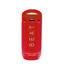 Caixa de Som C3Tech Beat Bluetooth LED Portátil 8w RMS Vermelho - SP-B50RD