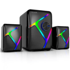 Caixa de Som Gamer 2.1 RGB Xtrike-ME SK-610 para PC Notebook