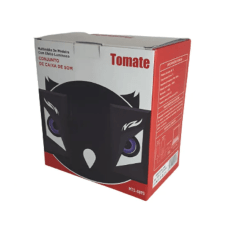 Caixa de Som Multimídia em Madeira com Efeito Luminoso Usb 3W Tomate - MTS-8893