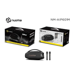 Caixa de Som Nuoma NM-AIP601M 200W Portátil Estéreo HiFi com Microfone Caixa de Som Nuoma NM-AIP601M 200W Portátil Estéreo HiFi com Microfone