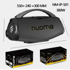 Caixa de Som Nuoma NM-IP501 Boombox 380W Bluetooth RGB