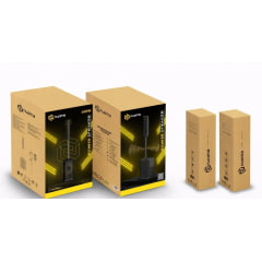 Caixa de Som Nuoma NM-ZY802 400W Bluetooth USB TWS AUX com 2 Microfones