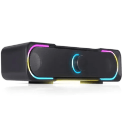Caixa De Som para PC Notebook TV P2 Soundbar 10W com Led RGB Knup - KP-R0803