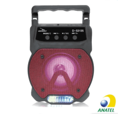 Caixa de Som Portátil Bluetooth12.5*9*15.5cm GRASEP - D-S3135