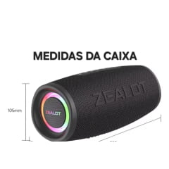 Caixa de Som Portátil Zealot S56 Bluetooth 40W IP67