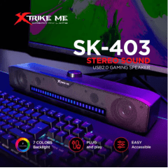 Caixa de Som Soundbar Gamer RGB Xtrike-ME SK-403 para PC
