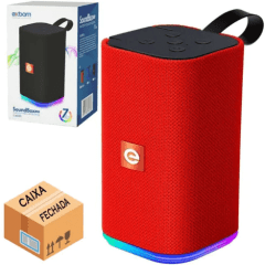 CAIXA FECHADA 30 UNIDADES Caixa de Som Bluetooth Multimídia FM-SD-AUX-USB Led RGB 03452 EXBOM CS-M31BTL
