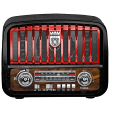 Caixa Som Bluetooth Retrô Antiga AM/FM Usb Aux SD Recarregável INOVA - KV-8394