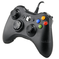 Controle Joystick para X360 e PC Com Fio 2 Em 1 RG-306Y