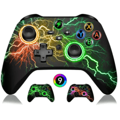 Controle Nintendo Switch / Pc e Smartphone Bluetooth Led Estampado Knup - KP-GM032