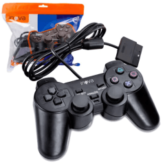 Controle PS2 Dualshock Com Fio Embalagem Saco Plástico INOVA - MD-8302