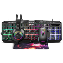 Kit Gamer Xtrike-ME CMX-410 com Teclado, Mouse, Headset e Mousepad | Queima de Estoque Sales Distribuidora