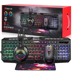 Kit Gamer Xtrike-ME CMX-410 com Teclado Iluminado, Mouse, Headset e Mousepad – Promoção na Sales Distribuidora