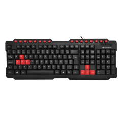 Kit Teclado e Mouse C3Tech Preto e Vermelho ABNT2 1200DPI GK-20BK